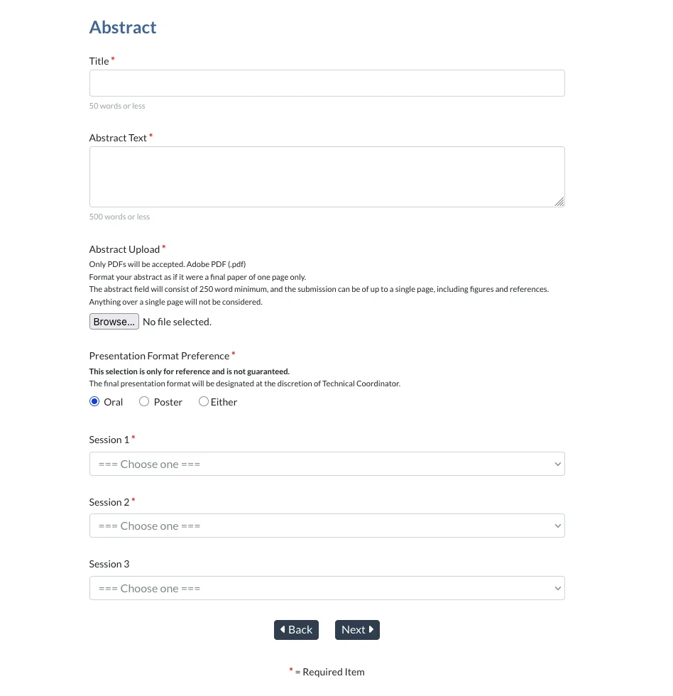Submission form builder