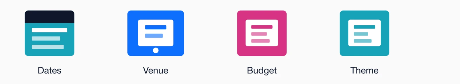 Foundation Phase: Dates, Venue, Budget, Theme.